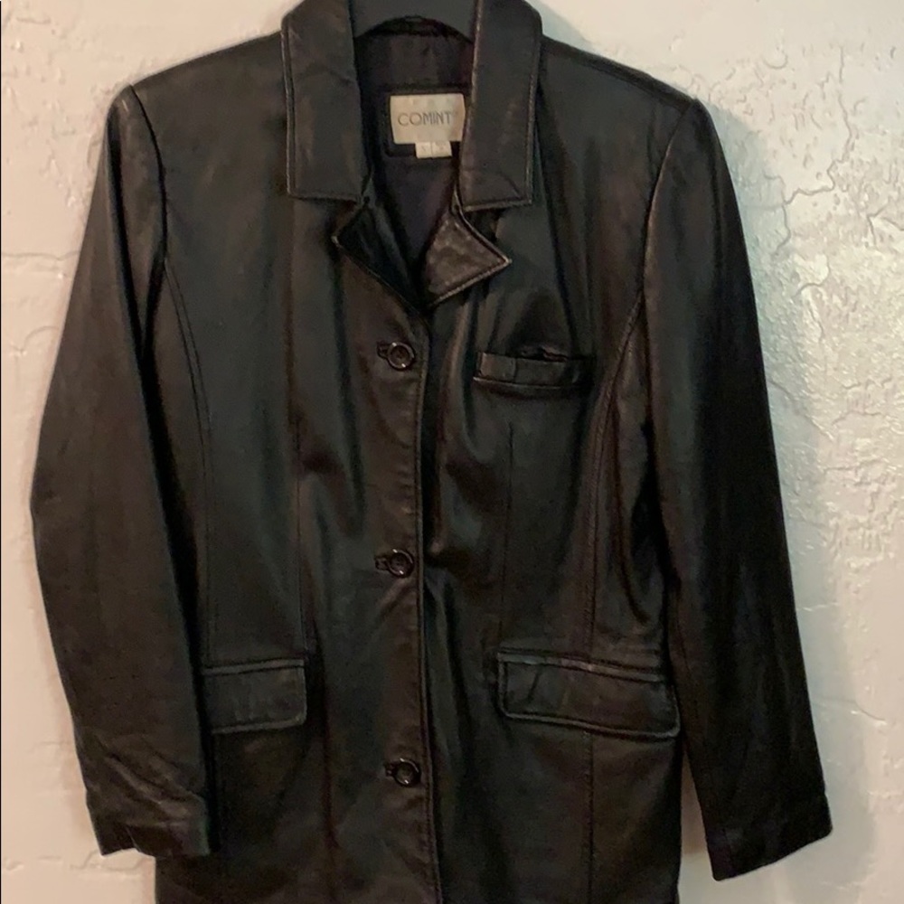 Leather coat